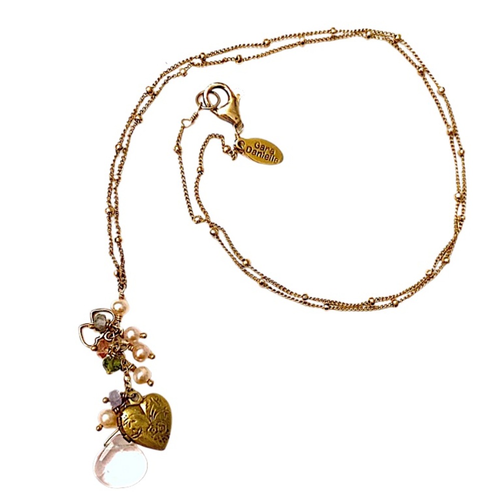 Gara Danielle Locket Charm Necklace Designer
